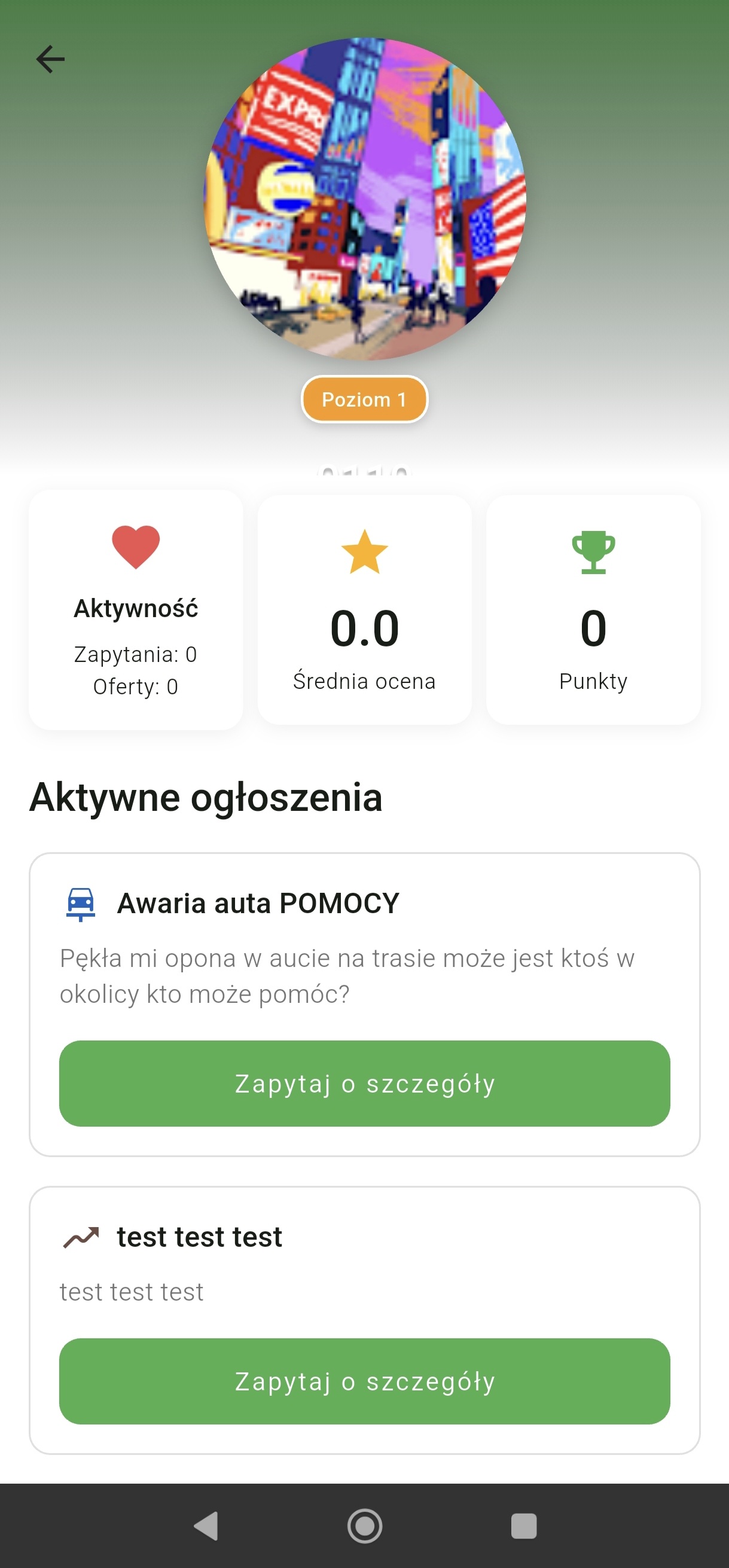 Profil użytkownika
